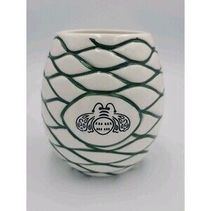 Patron Tequila Tiki Mug Agave Pineapple Cup White Ceramic Bee Hive Promotion